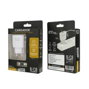 Cargador Inteligente ROCA 2.1A 1 USB microUSB