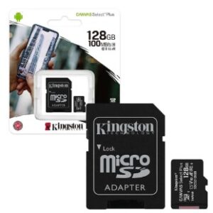 Kingston -Tarjeta de memoria flash (adaptador microSDXC a SD Incluido)-128GB