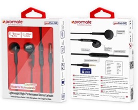 PROMATE GEARPOD-IS2.EARPHONES CON MIC Y CONTROL VOL - negro
