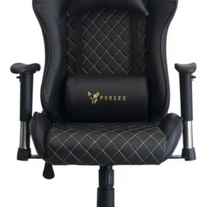 Silla Gamer Perseo Pegasus Negro/dorado Brazo 2d Hasta 120kg