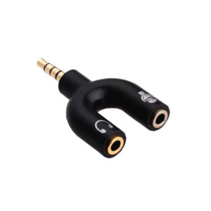 Adaptador de audio 2 en 1 micrófono + auricular