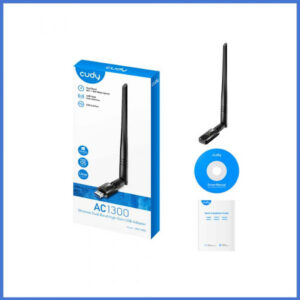 Adptador Red Inalámbrico USB CUDY WU1400 AC1300 Dual Band c/Antena