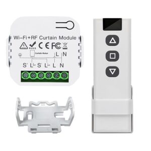 Interruptor Para Cortinas Wifi + Control Remoto Blanco