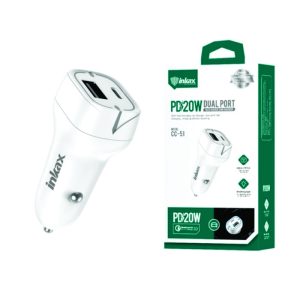 Cargador para auto PD 20W doble puerto USB-A + Tipo C