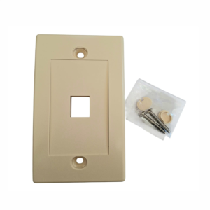 Placa de pared de 1 salida color Marfil