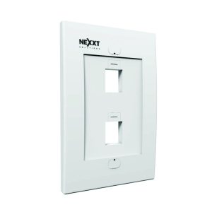 Placa para pared doble Rj45 2 salidas - Nexxt Solutions