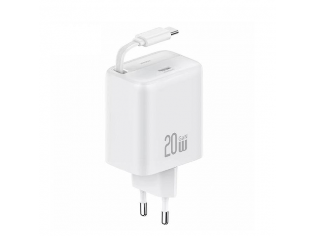 Cargador Pared 20W PD Cable Retractil Tipo C - CC233 USAMS