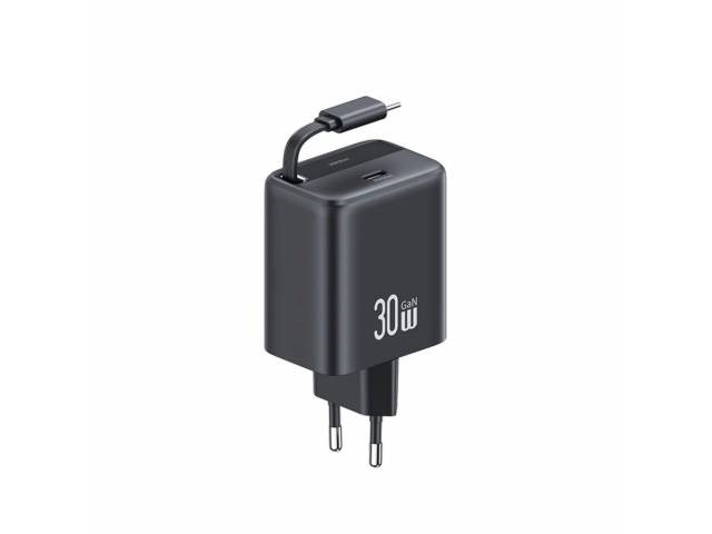 Cargador Pared 30W PD Cable Retractil Tipo C 80cm CC241 USAMS